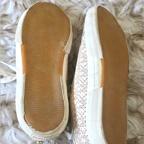 Michael Kors Girl's Lace Up Sneakers Vanilla Ima Boerum MK Logo Light Pink Sz 4✌ - Picture 7 of 8